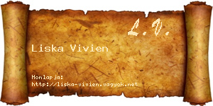 Liska Vivien névjegykártya